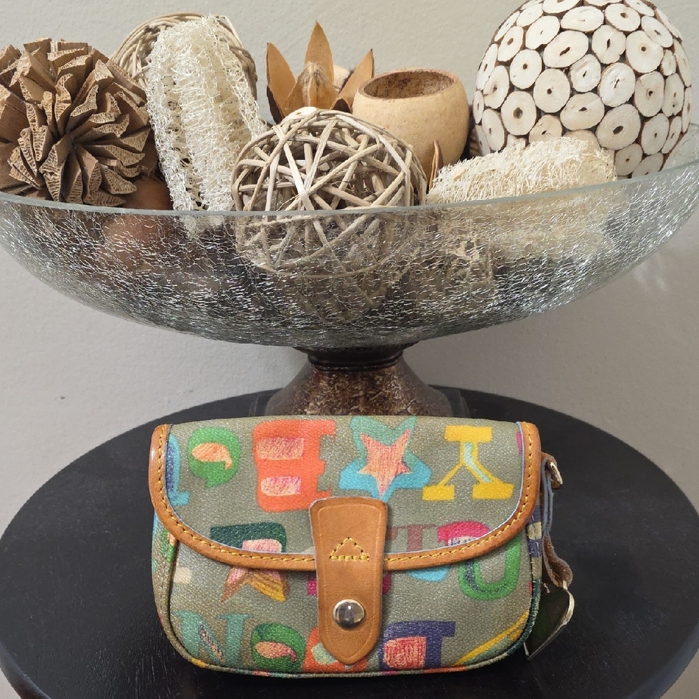 EUC: Dooney & Bourke Multicolor Canvas Pouch (00207534)